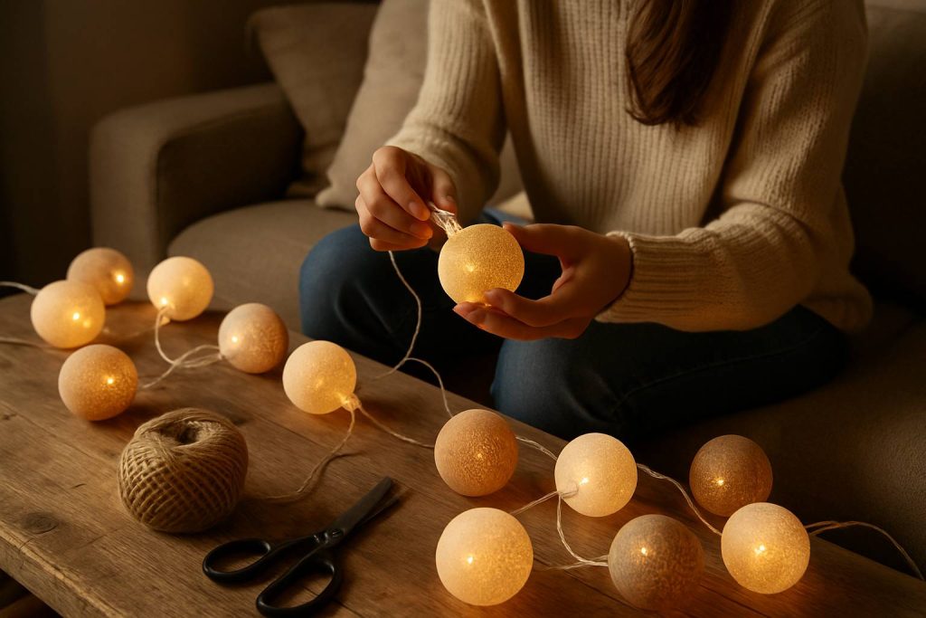 Fabriquer une guirlande lumineuse diy pour une ambiance cosy et personnalisée